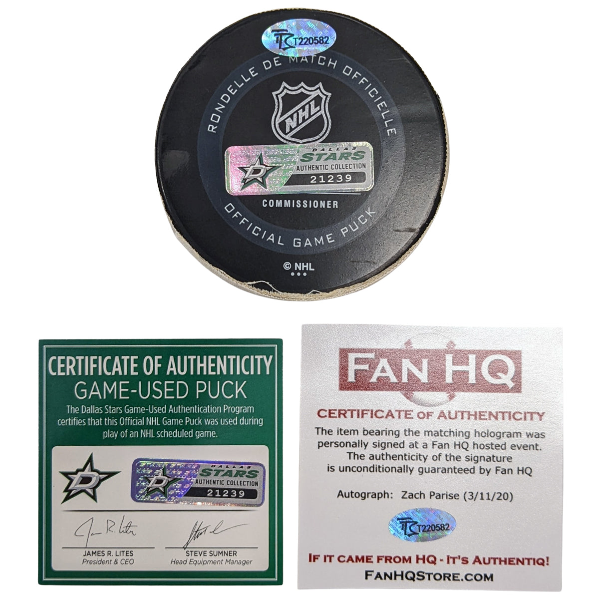 NHL 6X8 Zach Parise Minnesota Wild Two Card Plaque 