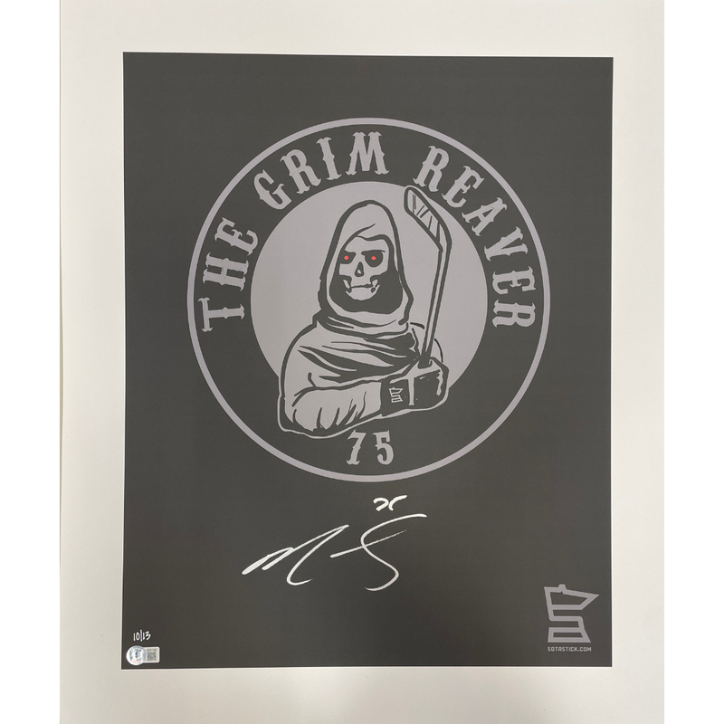Ryan Reaves Autographed SotaStick Art 20x24 Print (Numbered Edition)