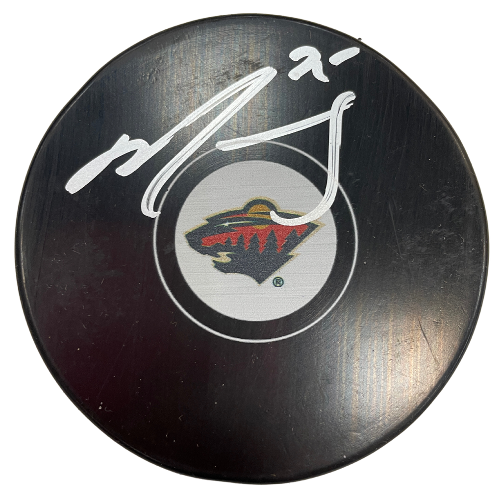Ryan Reaves Autographed Minnesota Wild Logo Puck Autographs FanHQ   