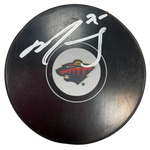 Ryan Reaves Autographed Minnesota Wild Logo Puck Autographs FanHQ   