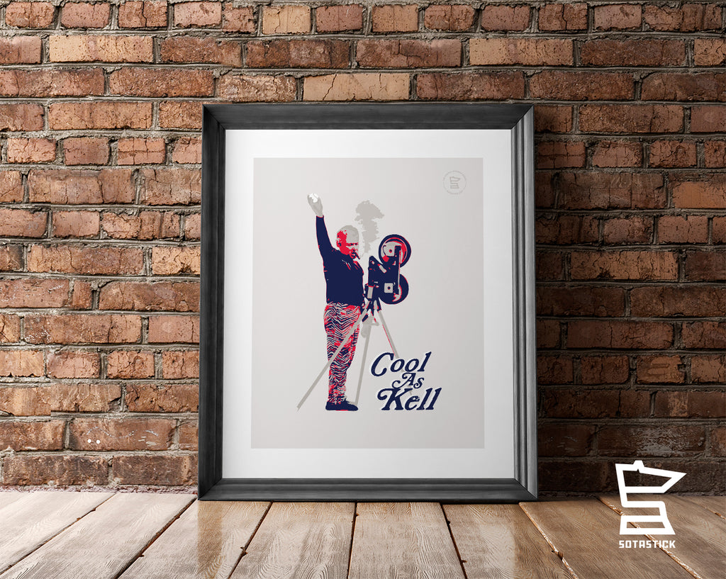 Tom Kelly Autographed "Cool As Kell" 20x24 Limited Edition SotaStick Exclusive Art Print