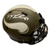 T.J. Hockenson Autographed Minnesota Vikings Salute To Service Mini Helmet Autographs FanHQ   