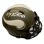 T.J. Hockenson Autographed Minnesota Vikings Salute To Service Mini Helmet Autographs FanHQ   