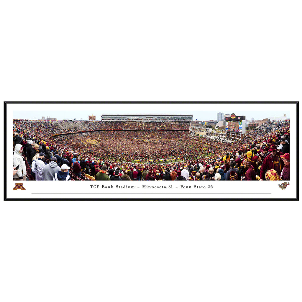 Minnesota Golden Gophers TCF Bank Stadium Storming the Field Panoramic Picture (Shipped) Collectibles Blakeway Basic Frame  