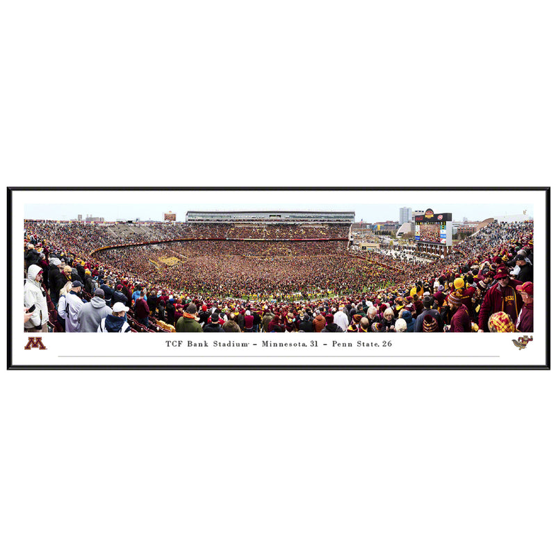 Minnesota Golden Gophers TCF Bank Stadium Storming the Field Panoramic Picture (In-Store Pickup) Collectibles Blakeway Basic Frame  
