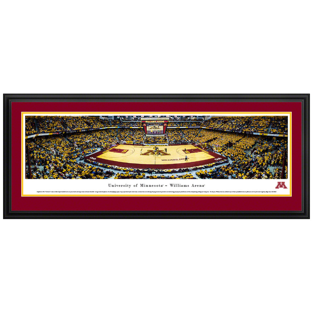 Minnesota Golden Gophers Men's Basketball Williams Arena Panoramic Picture (Shipped) Collectibles Blakeway Deluxe Frame  