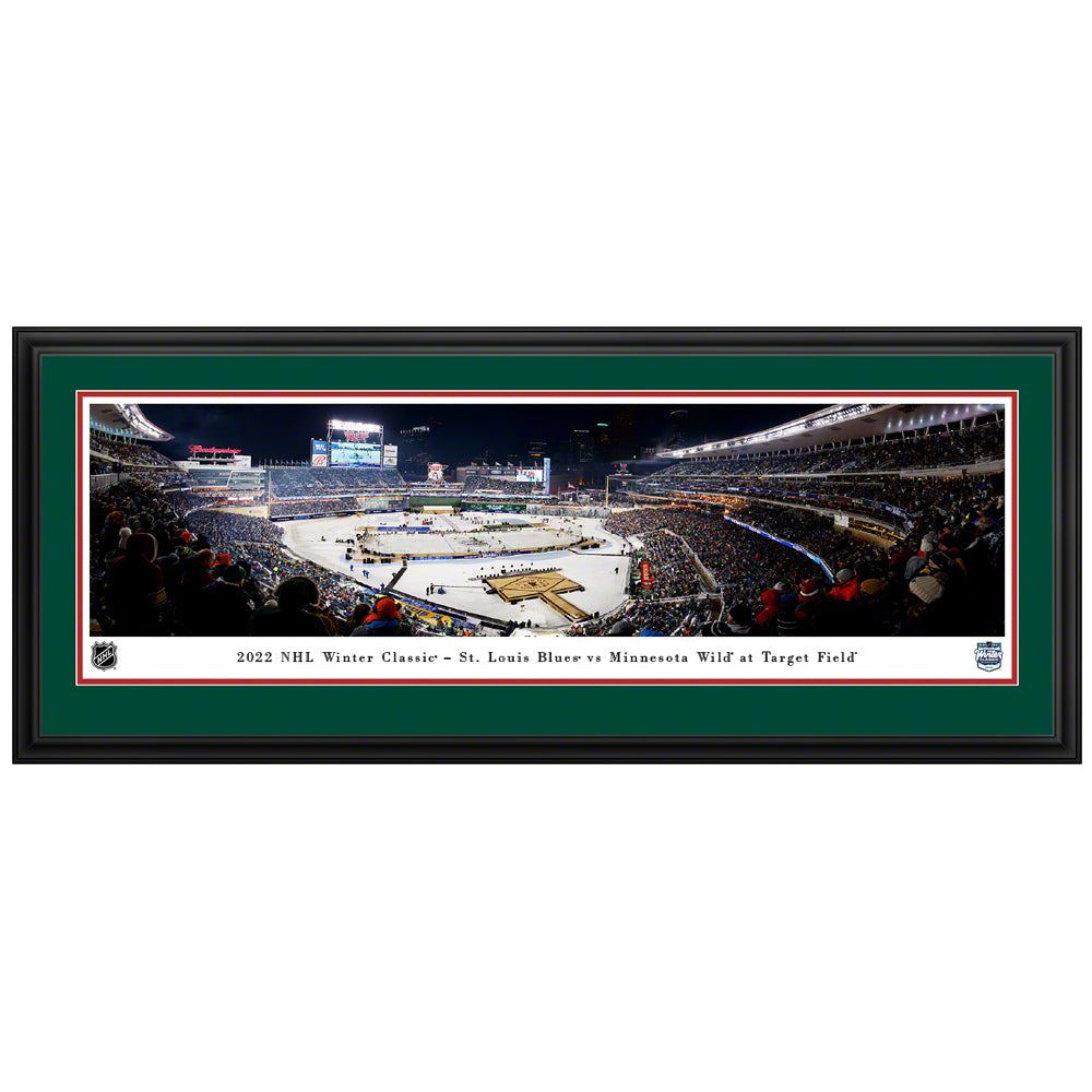 Minnesota Wild vs. St. Louis Blues Fanatics Authentic Framed 20'' x 24''  3-Photograph Collage with Game-Used Ice from the 2022 NHL Winter Classic