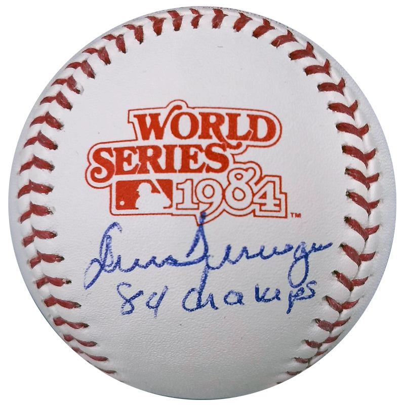 Juan Berenguer Autographed 1984 World Series Baseball w/ 84 Champs Inscription Detroit Tigers