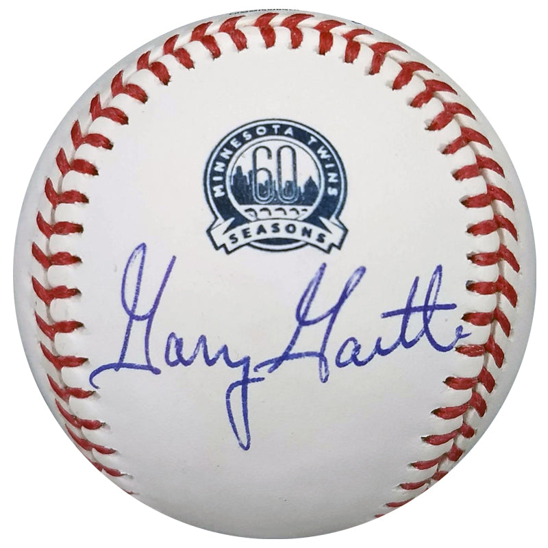 Gary Gaetti Autographed Minnesota Twins 60th Season Baseball