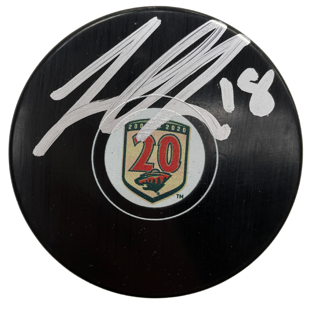 Zach Parise Autographed 1000th Game Used Puck Minnesota Wild – Fan HQ