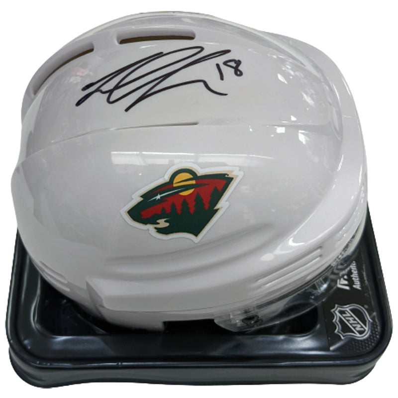 Jordan Greenway Autographed Minnesota Wild Mini Helmet
