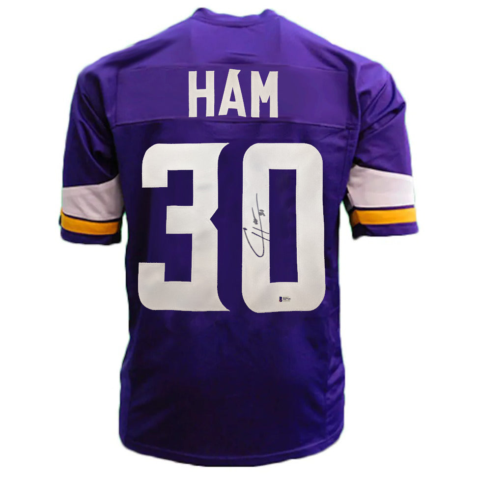 C.J. Ham Autographed Purple Pro-Style Jersey Autographs FanHQ   