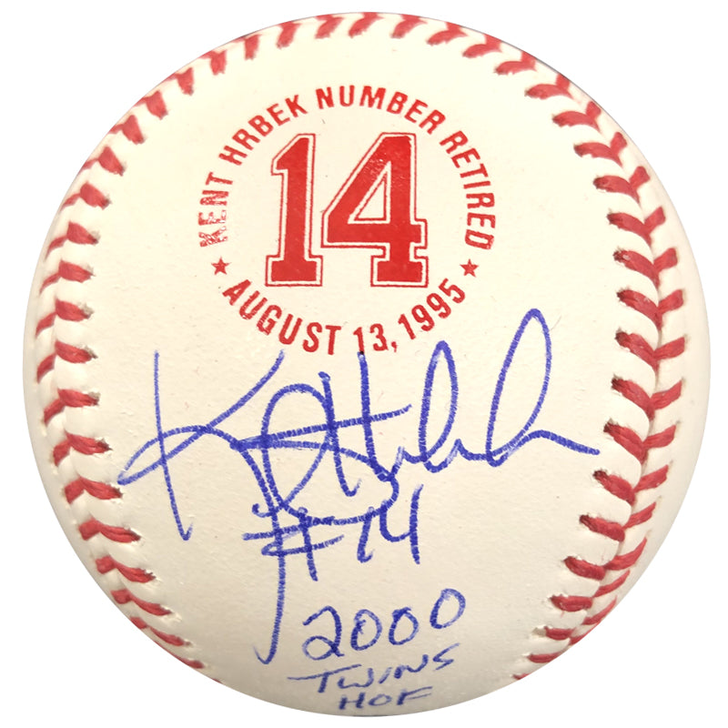 Kent Hrbek Signed and Inscribed "2000 Twins HOF" Fan HQ Exclusive Number Retired Baseball Minnesota Twins (Standard Number)