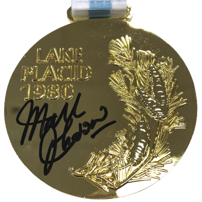 Mark Johnson Autographed Replica 1980 Gold Medal