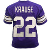 Paul Krause Autographed Purple Pro-Style Jersey w/ HOF Inscription
