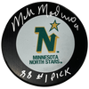 Mike Modano Autographed Minnesota North Stars Puck w/ 88 #1 Pick Inscription