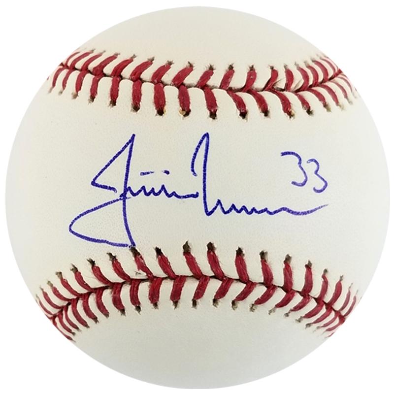 Justin Morneau Autographed Rawlings OMLB Baseball Minnesota Twins Autographs Fan HQ   