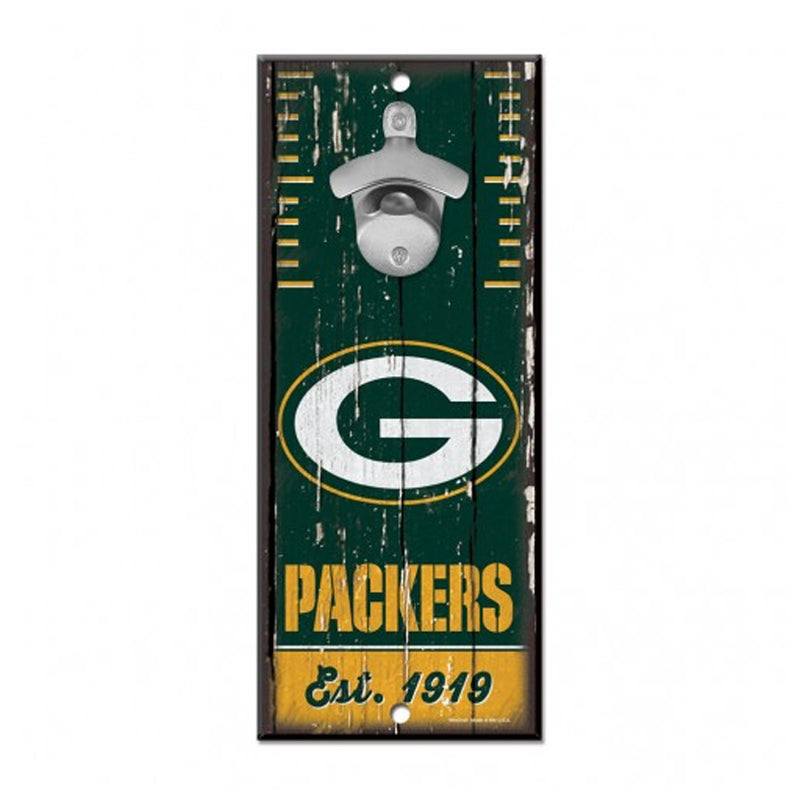Green Bay Packers Bottle Opener Sign 5"x11"