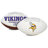 PRE-ORDER: Alan Page Autographed Football (Multiple Styles Available) Autographs FanHQ Vikings White Panel Logo Football  