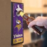 Minnesota Vikings Bottle Opener Sign 5"x11"